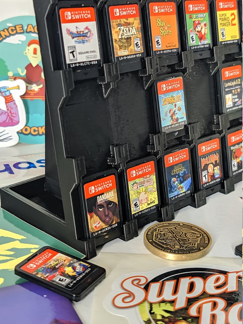 Nintendo Switch Cartridge Display Shelf 36 Games Upright Etsy