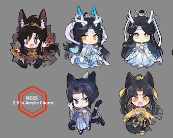 MXTX Grandmaster of Demonic Cultivation MDZS 2.5 in Keychain Charm