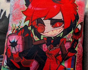 Hazbin Hotel Alastor Lucifer Angel Dust Minky Pillow