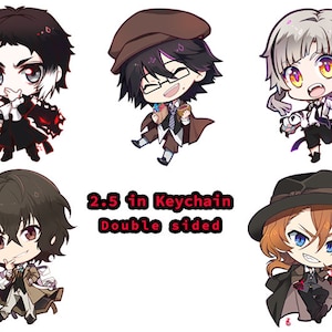 Literary Stray Dogs 2.5 in Keychain Charm