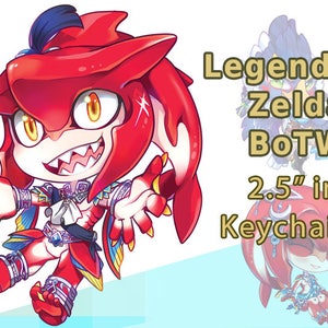 Legend of Zelda Breath of the Wild LoZ BotW Sidon Mipha Revali 2.5 In Keychain Charm