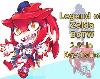 ゼルダの伝説 ブレスオブザワイルド LoZ BotW シドン・ミファー・レバリ 2.5インチ キーチェーンチャーム