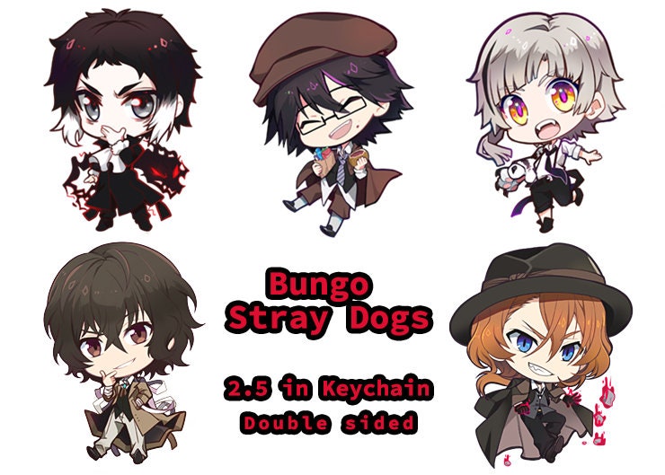 Bungo Stray Dogs 2 5 In Keychain Charm Atsushi Dazai Chuuya Etsy Bungo Stray Dogs 2 5 In Keychain Charm Atsushi Dazai Chuuya Etsy
