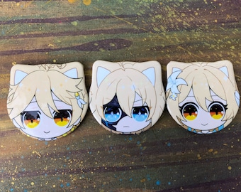 Genshin Impact Cat Shaped Pinback Button