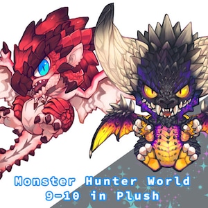 Monster Hunter World MHW Rathalos Nergigante Plush Pillow Dragon