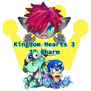 Kindom Hearts 3 3 in Keychain Charm Monsora Monster Sora