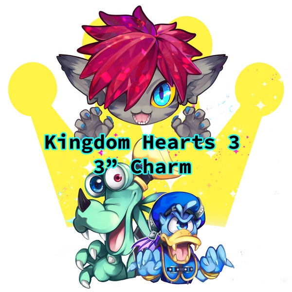 Kindom Hearts 3 3 in Keychain Charm Monsora Monster Sora