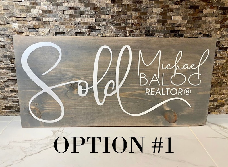 Sold Real Estate Sign Custom Sold Sign for Real Estate Agent Etsy