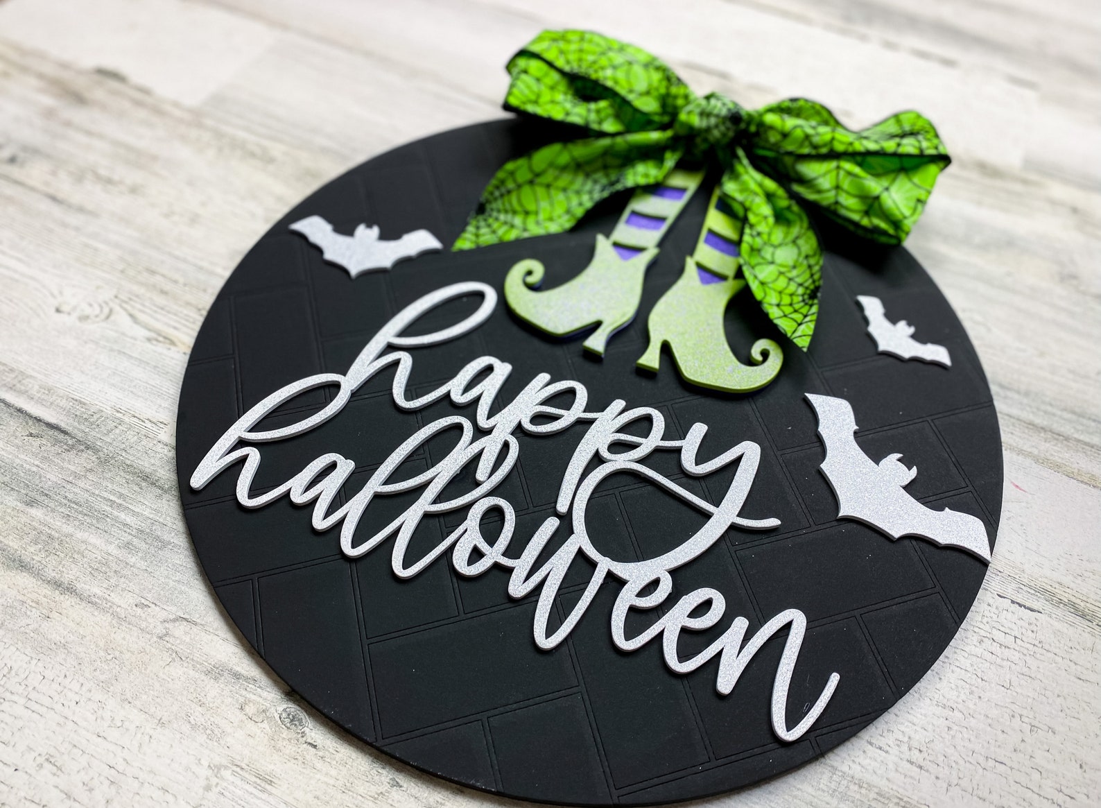 Happy Halloween Door Hanger Halloween Door Sign Outdoor Etsy