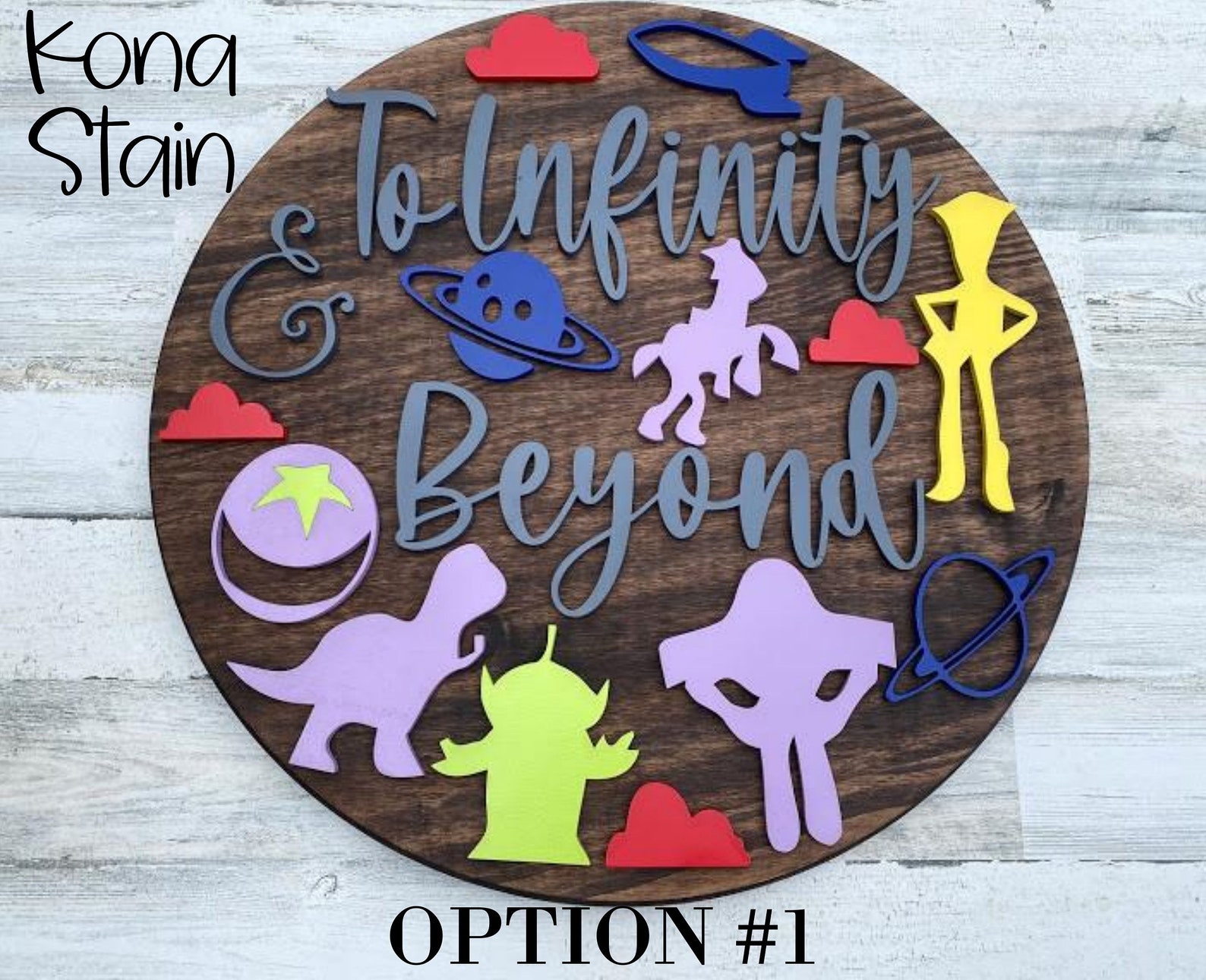 Toy Story 3D Round Wood Sign Disney Nursery Signs Toy Etsy