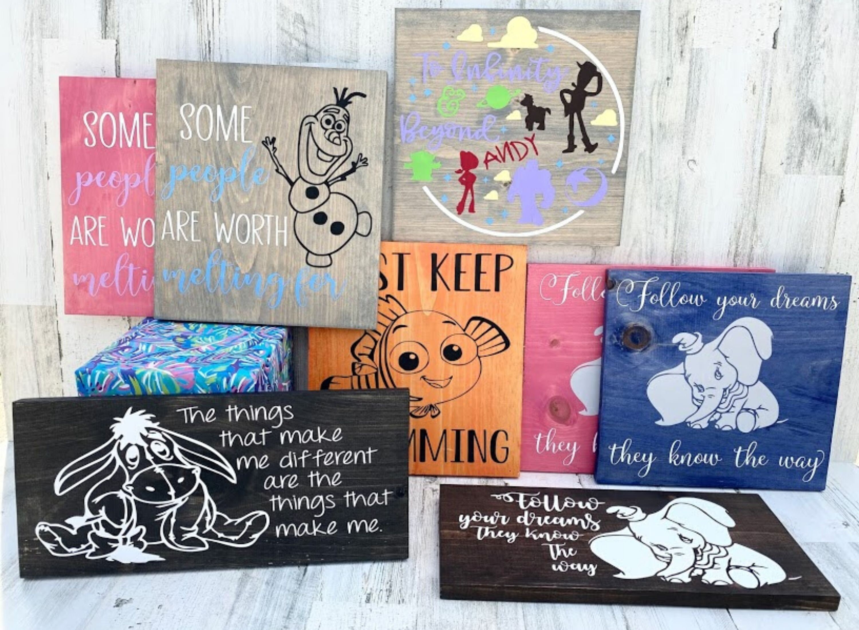 Disney Character Signs Disney Nursery Decor Disney Wall Etsy