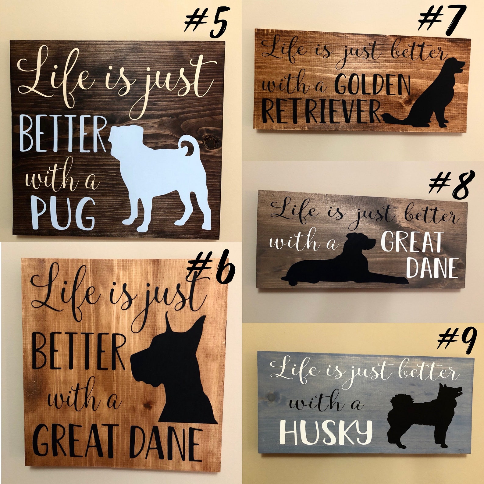 Custom Dog Name Sign / Personalized Pet Gift / Dog Decor / Pet Etsy