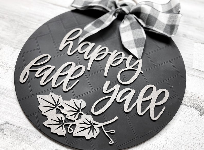 Happy Fall Yall Sign Fall Door Sign Fall Porch Decor Hello - Etsy