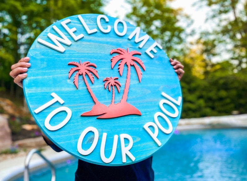 to Our Pool Sign Pool Decorations Outdoor Sign for Etsy