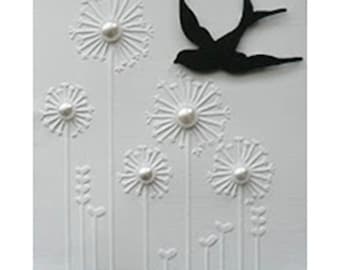 Dandelion background embossing folder for card making stationary paper crafts stencil cutting die background