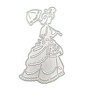 Gracieuse dame Métal Découpe Dies modèles en acier au carbone Pochoirs pour bricolage Scrapbooking / album photo Décoratif Gaufrage DIY Cartes en papier