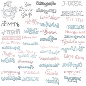 Deutsche segne Worte Metall schneiden stirbt DIY sterben Geschnitten Schablone dekorative Scrapbooking Craft Karte Schablonen Vorlage