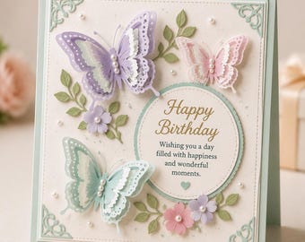 Zestaw metalowych wykrojników 3D Butterfly, szablon do scrapbookingu DIY