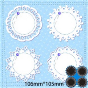 4 Round lace border metal die cut| Metal cutting die| Scrapbooking Die-cut for scrapbooking, Greeting card making ,Invitation Card