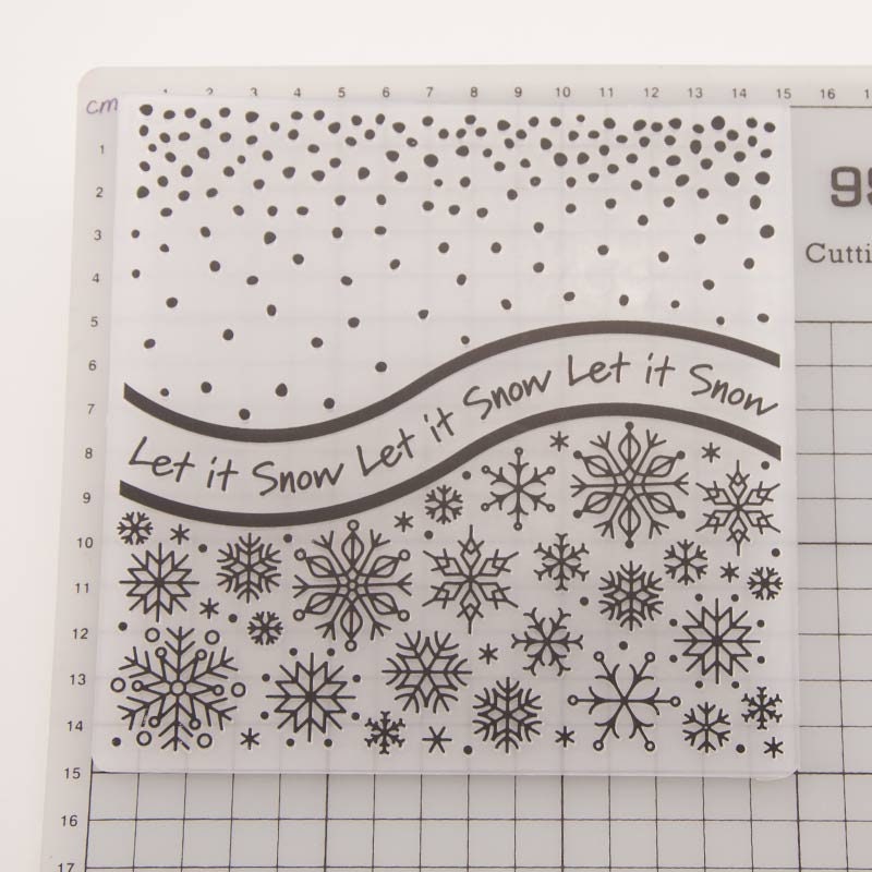 Let it snow background embossing folder for card making Etsy