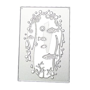 Troqueles de corte de metal bajo el mar, plantillas para repujado, tarjetas, álbumes de recortes, decoración, manualidades, plantilla de troquelado