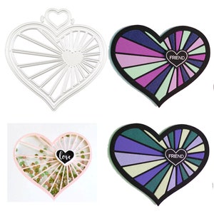 Hearts metal die cut/cut die for DIY scrapbooking/ Greeting card making/ stencil Carbon steel die cut  /metal templates