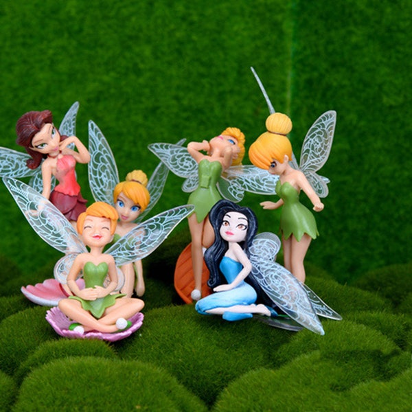 6 Mini Fairy set/Miniature Flowers Fairy / Garden/ Home /Decoration /Mini Craft Landscaping Decor /DIY Accessories