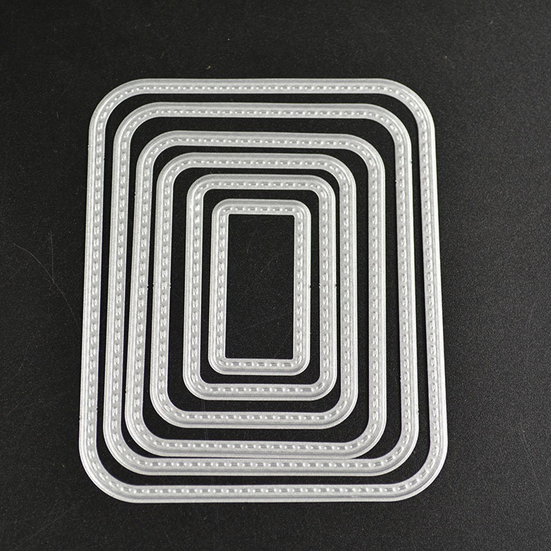 6 Stitched Frame Metal Die Cut Stencils for DIY Scrapbooking/photo