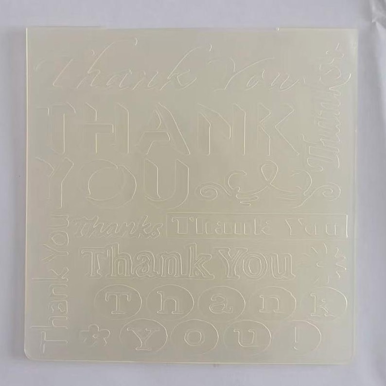 Thank You Embossing Folder for Card Making and Paper Crafts 150x150mm ...