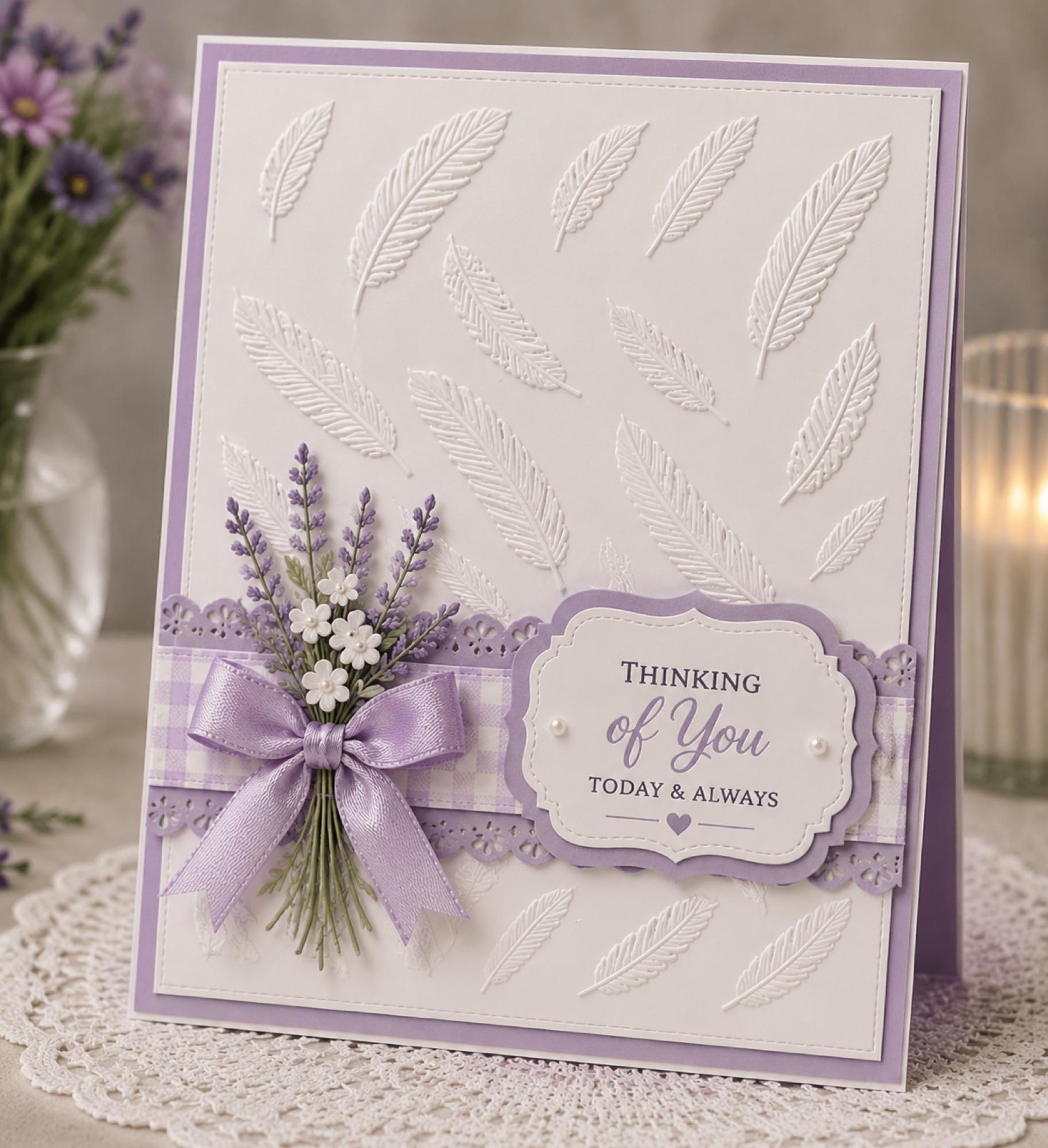 Feather Embossing Folder, Card Making Texture Tool for Scrapbooking ...