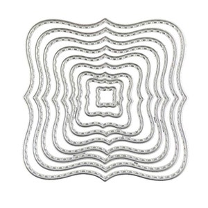 9 cadres avec stitch Metal Cutting Dies Stencils Embossing Card Scrapbooking Album Decoration Craft Die Cutting Template