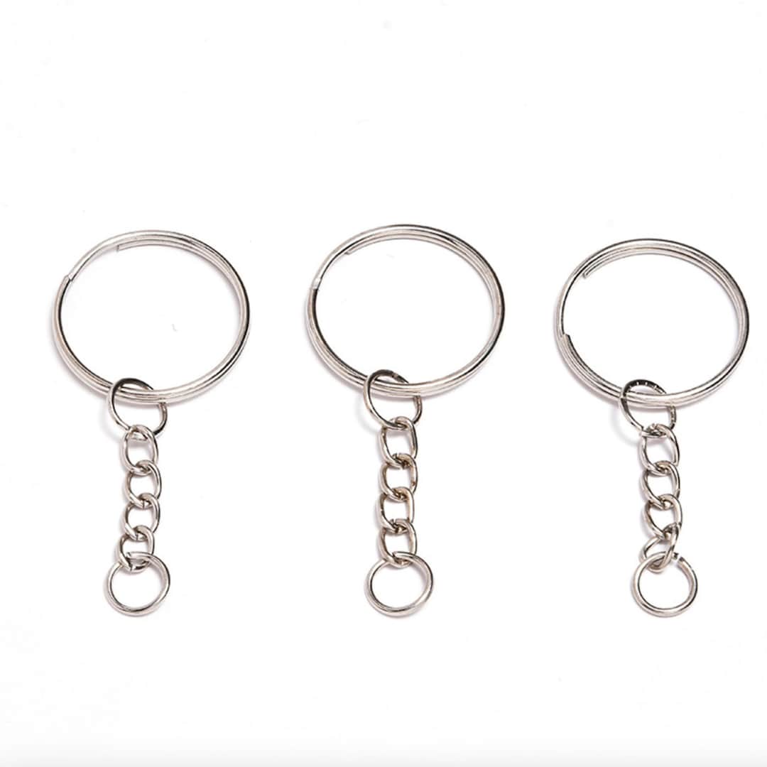 100PCS Split Key Ring With Chain and Jump Rings,split Key Ring With