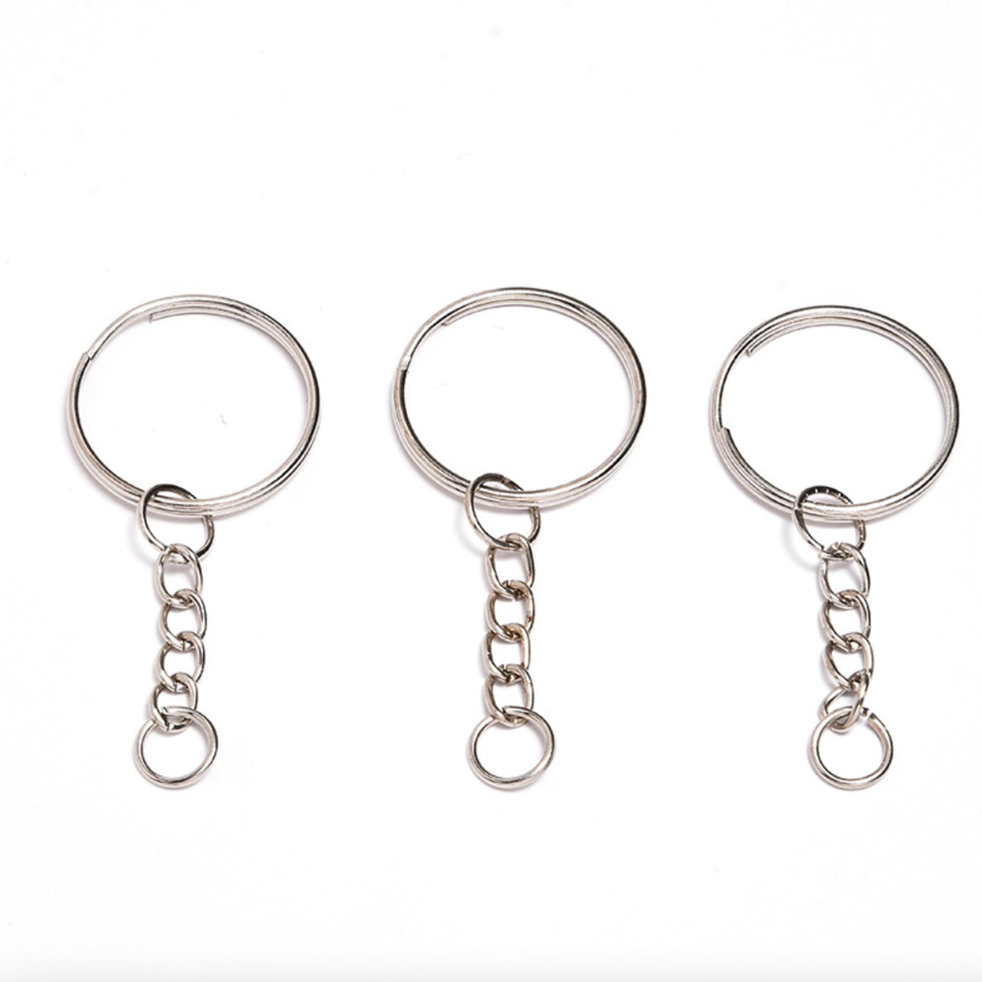 100 Pcs Split Ring Small Key Rings Bulk Split Keychain Rings DIY Craft Metal
