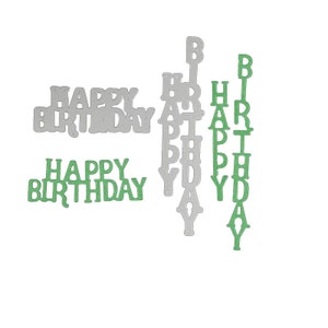Happy Birthday découpe de matrice en métal| Matrice de découpe de métal| Scrapbooking Die-cut pour scrapbooking, Fabrication de cartes de vœux, Découpe en acier au carbone