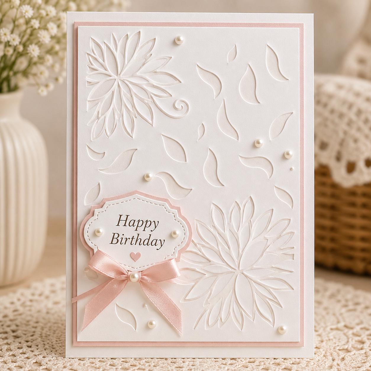 Flower Petal Embossing Folder, Card Making Texture Tool for Paper ...