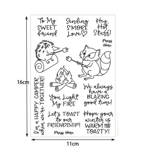 Set Timbri Trasparenti In Silicone Per Scrapbooking – Fustelle Fai Da Te Per Biglietti E Decorazioni, 15,2x20,8 Cm