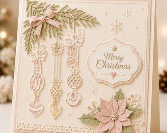 Troqueles de corte de metal para adornos navideños y tarjetas festivas