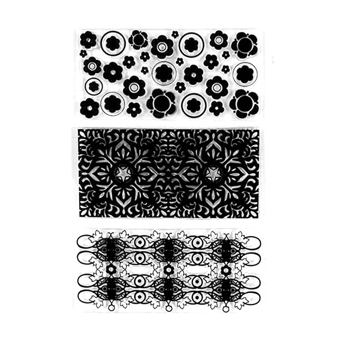Flower Background Clear Stamp Rubber Seals for DIY Scrapbooking/card ...