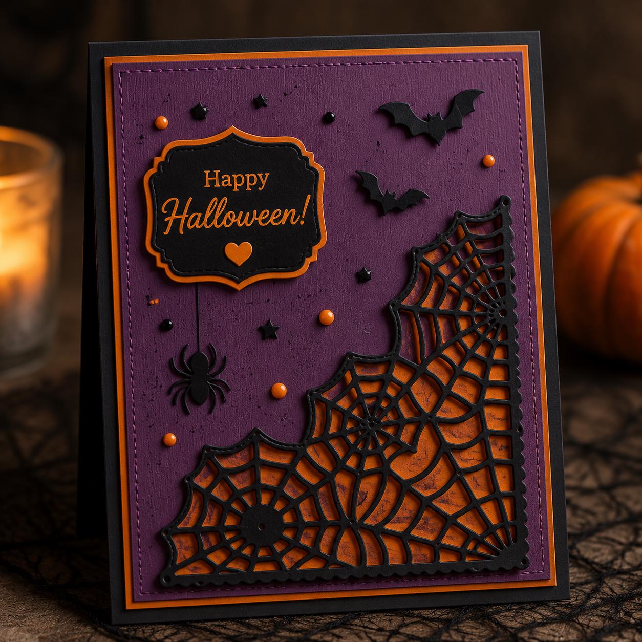 ハロウィンのクモの巣コーナーメタルカッティングダイ - Etsy 日本