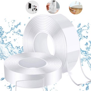 3cm largeur Double De côté Bande Murale Bandes adhésives Ruban de montage amovible, Lavable Strong Sticky Transparent Tape Gel Poster Carpet Tape image 1