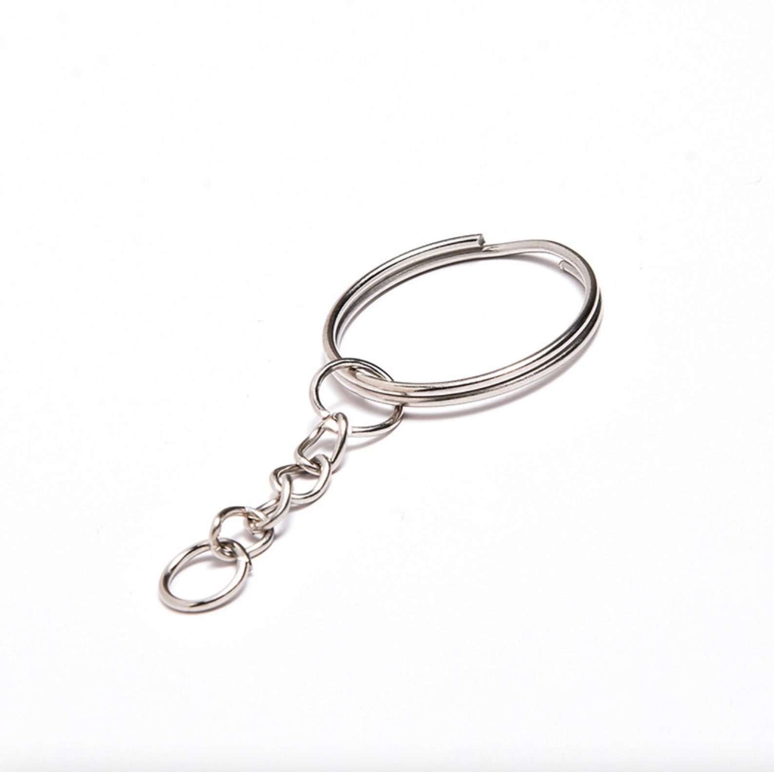 100PCS Split Key Ring With Chain and Jump Ringssplit Key Ring Etsy