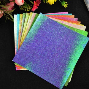 Rainbow Holographic Digital Paper, Iridescent Rainbow, Colorful