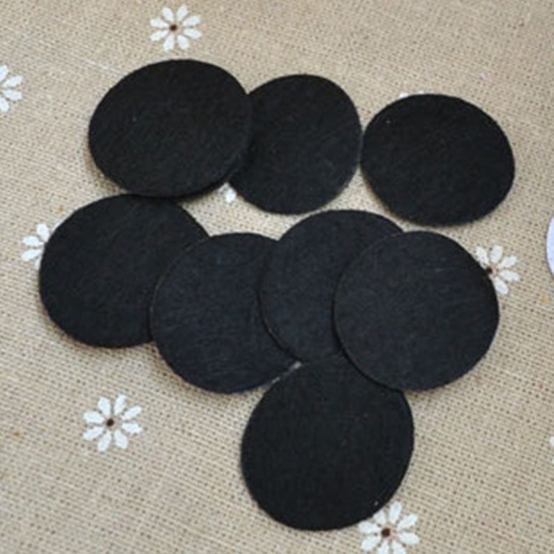 Black color 200pcs 4cm 1.6\u2018\u2018 non woven fabric Round felt Wool Felt Circles for Craft Project