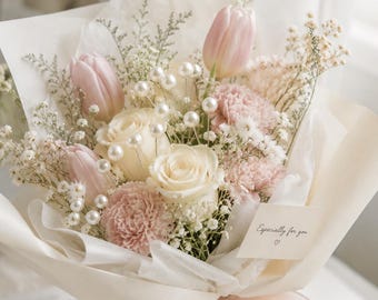 Pearl Corsage Pins, Twist Wire Floral Bouquet Picks (100pcs/pack