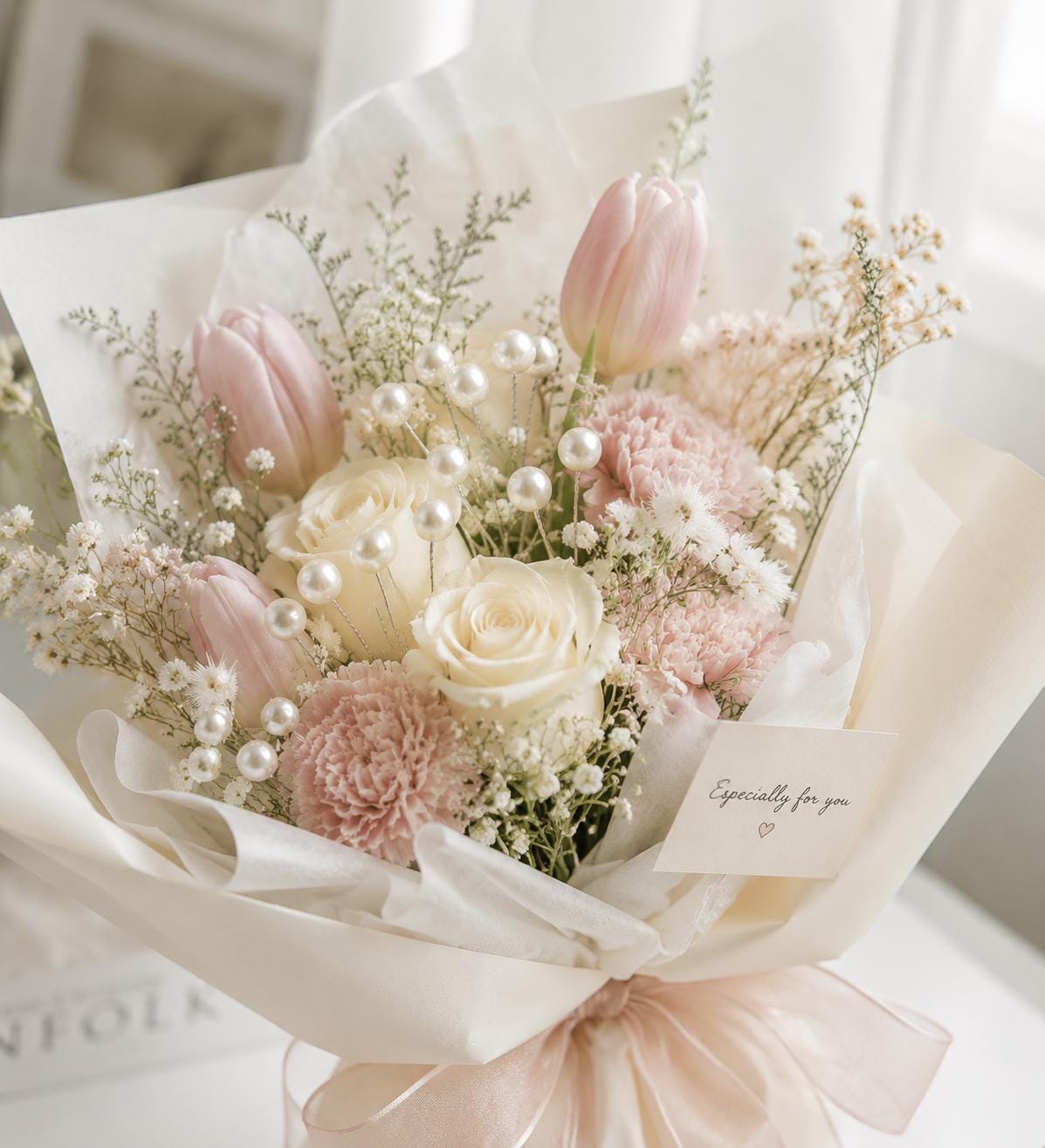 Pearl Corsage Pins, Twist Wire Floral Bouquet Picks (100pcs/pack