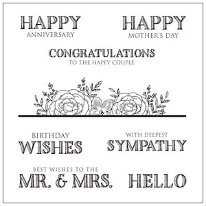 Feliz parabéns olá selo claro transparente para álbum de fotos de scrapbooking diy decorativo folhas de carimbo transparente para fazer cartão