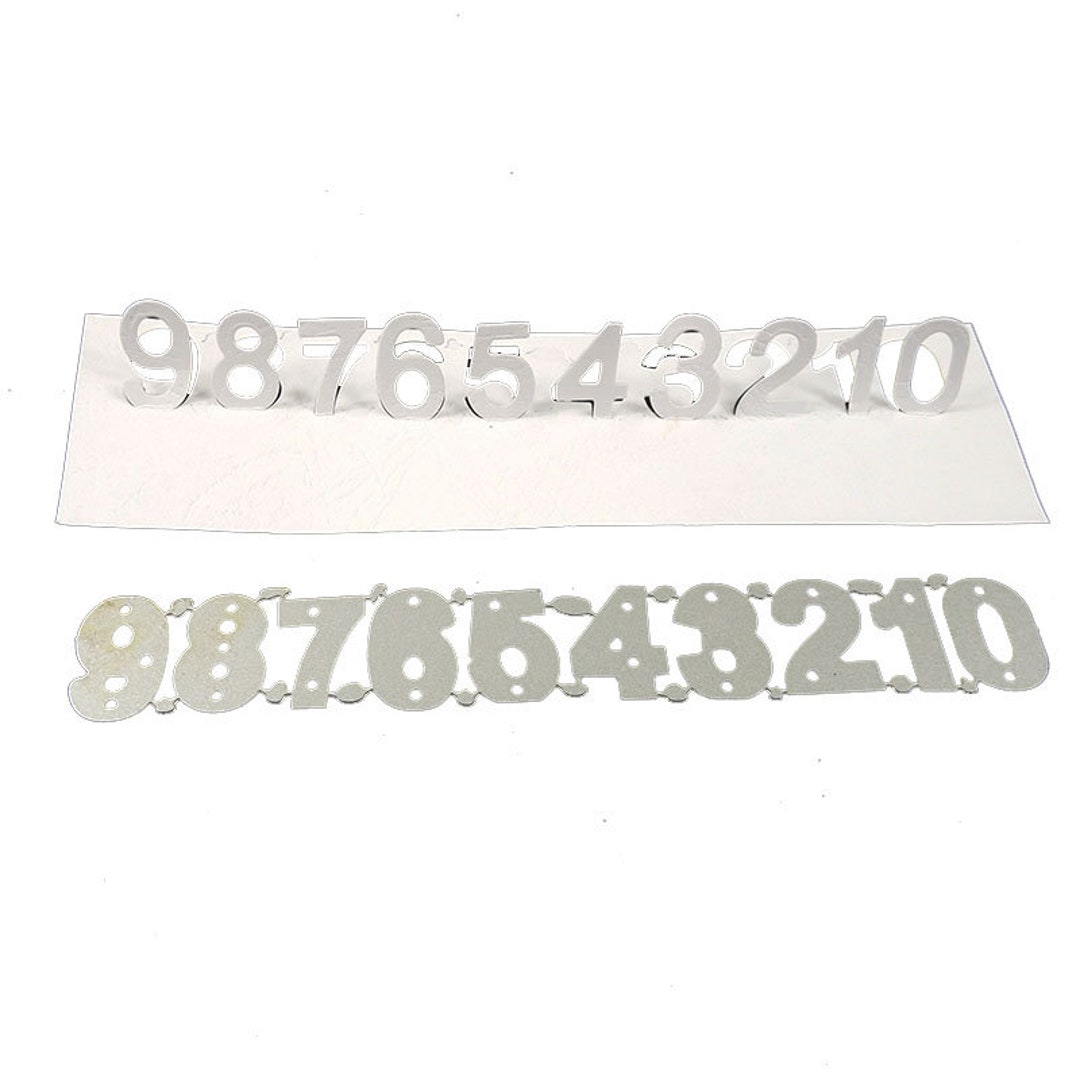 10 Stand up Numbers Metal Die Cut Metal Cutting Die Scrapbooking Die