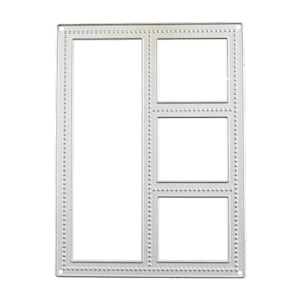 Fensterrahmen gestickter Metallstanz für DIY Scrapbooking Grußkarte Machen Schablone Carbon Stahl Stanzteile Metallschablonen