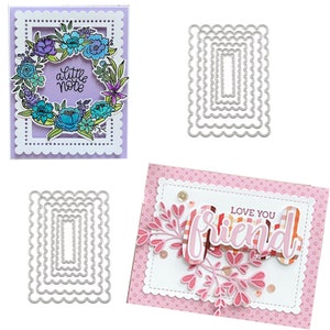 Foto frames 6 rechthoek / set metalen matrijs gesneden gestikte koolstofstaal snijdrijs voor het maken van diy scrapbooking / fotoalbum