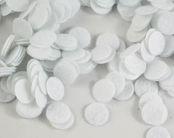 500pcs 2cm 0.8‘‘ White colors non woven fabric Round felt Wool Felt Circles for Craft Project